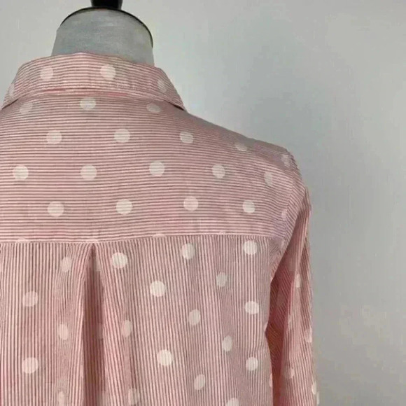 Forever 21 contemporary top sz M red white career - Picture 6 of 8